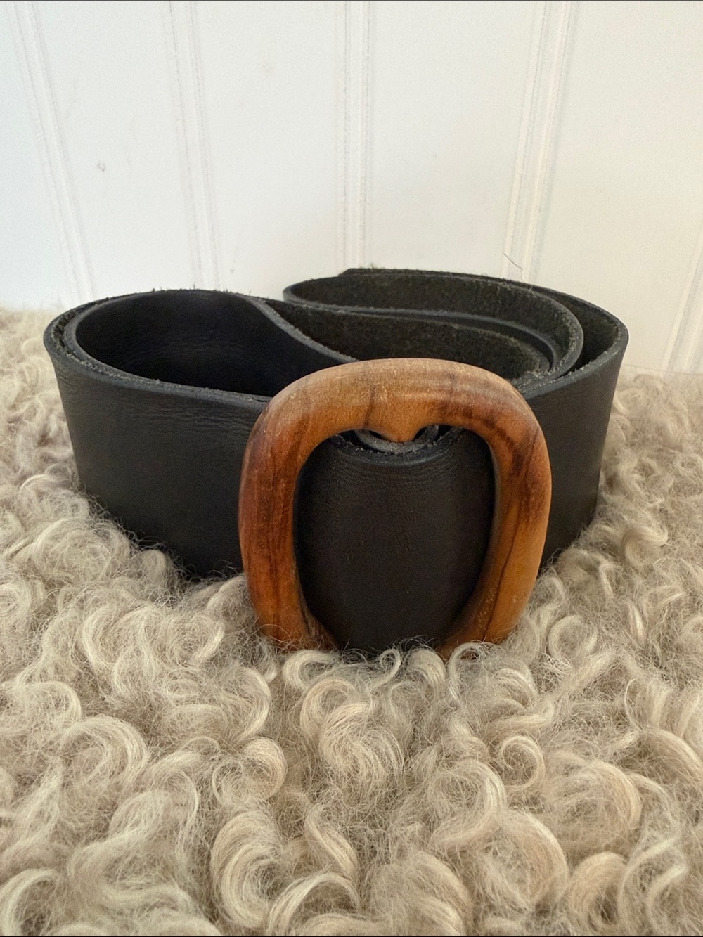 Vintage Coach Cowhide wide waist cinch belt